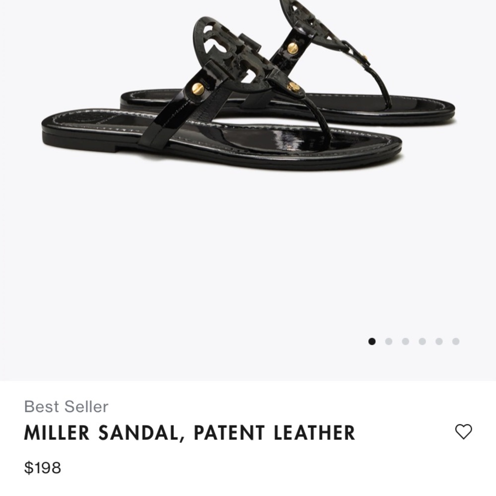Tory Burch MILLER SANDAL, PATENT LEATHER size 10